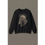 Siyah Unisex Sweatshirt Black Sabbath Rock Heavy Metal Arc Reactor Baskılı Sweat