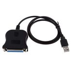 Siyah USB'den Yazıcı DB25 25-Pin Erkek/Dişi Paralel Bağlantı Noktası Kablo Adaptör Konektörü