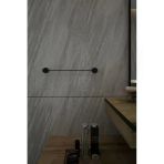 Siyah Uzun Havluluk, 40 Cm Banyo Askısı