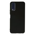 Siyah Vivo Y20 ile Uyumlu Kılıf Silikon Rubber Telefon Kılıfı ve Kabı Darbe Emici, İnce ve Yumuşak Dokulu, Kaymaz Tasarım