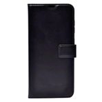 Siyah Xiaomi Redmi Note 12s Suni Deri Cüzdan Kılıf Kapaklı, Mıknatıslı, Kartlık Bölmeli, Manyetik Kapama, Stand Özellikli, Şık ve Koruyucu