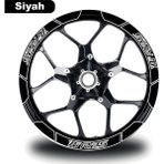 Siyah Yamaha Yzf R25 Geniş Jant Sticker Etiket Modeli