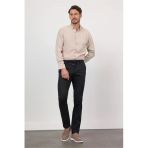 Siyah Yan Cep Keten Slim Fit Keten Karışımlı Jogger Pantolon 1003260169