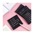 Siyah Yapışkanlı Kare Not Kağıdı Postit Siyah Postit