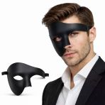 Siyah Yarım Erkek Maske – Phantom Parti Balo Maskesi Mirsm0010k-Smrg040