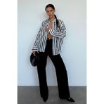 Siyah Yüksek Bel Kadın Palazzo Pantolon MG2506 - XL