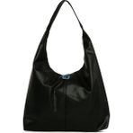 Siyah Yumuşak Dokulu Oval Maxi Boy Omuz Çantası - En:45 Cm Boy:32 Cm Genislik:12 Cm