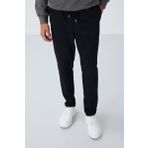 Siyah Yüzeyi Dokulu Standart Fit Erkek Eşofman Alt - 82155