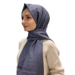 Siyane 00516 Duman Scarf Kendinden Kırışık Kumaş Tek Renk Jazz Şal