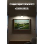 Siyempi Yapışkanlı 9V Pilli LED Beyaz Beyaz Işık Duvar Aplik Tablo Ayna Üstü Dekoratif Aydınlatma