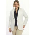 SİZ Beyaz Kadın Büyük Beden Blazer Ceket