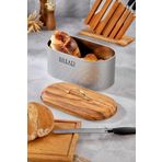 sizinsepetiniz Bambu Görünümlü Kapak Metal Ekmeklik(YENİ DESENLİ)
