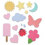 Sizzix Thinlits zımba şablonları 16PK Debi Potter temel şekiller, 665185