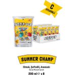 SIZZLE-POP Sızzle-Pop 200 ml x 8 Elmalı Şeftalili Ananaslı Meyve Suyu C Vitamini İçeren Yaz İçeceği - 202 ml