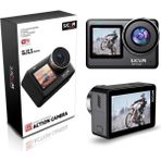 SJ11 Active Dual Screen 20MP 2.33 + 1.3 Inç 5ghz Wi-Fi 4K UHD H.265 Su Geçirmez Kasa 154° 1300MAH Aksiyon Kamerası Siyah