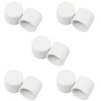 SJZBIN 10 adet 1/2 inç PVC bağlantı parçaları son yağmurlama kapağı fiş adaptörü kaplin boru bağlantı parçaları PVC boru bağlantı parçaları sıhhi tesisat su hattı için, beyaz