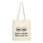 SKAPADORO Tote Çanta 100% Pamuk, Çevre Dostu Kanvas Çanta, Seyahat, Kolej, Alışveriş, Bakkal - Güneş; Plastik, Origami Yargılamak, Plastik Poşet Yargılamak, 35 centimeters x 7 centimeters