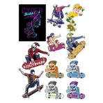 Skateboard Kaykaycı Sticker Set 12 Parça Telefon, Tablet, Defter, Laptop Sticker
