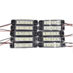 SKAUTO 10 Adet LED Parmak Lamba 6 Ledli Beyaz Kamyon Dorse Yan Lamba 12V 24V