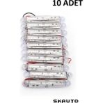 SKAUTO 10 Adet LED Parmak Lamba 9 Ledli Kamyon Dorse Yan Lamba 12V 24V - Beyaz