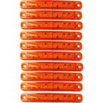 SKAUTO 10 Adet LED Parmak Lamba 9 Ledli Kamyon Dorse Yan Lamba 12V 24V - Turuncu