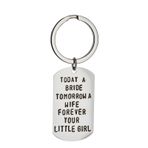 Skcess Sevimli Anahtarlıklar Paslanmaz Çelik, Gümüş Erkek Anahtarlık Anahtarlık "Tooay A Brioe Tomorrow A/Little Girl" Köpek Künyesi Yıldönümü Anma Hediyesi, gümüş, One Size