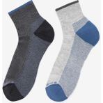 Skechers 1/2 Terry Trail Qtr Crew - 2'Li Paket Erkek Çorap Erkek Grey/Grey Çorap S118740-039 - Gri
