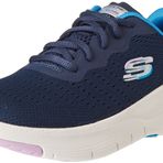 Skechers Arch Fit® - Infinity Cool 149722 NVMT Lacivert File Kadın Spor Ayakkabı, Lacivert Örgü Çok Süs, 5 UK