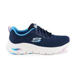 Skechers Arch Fit® - Infinity Cool 149722 NVMT Lacivert File Kadın Spor Ayakkabı, Lacivert Örgü Çok Süs, 5 UK
