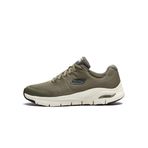 Skechers Arch Fit Lacivert Deri File Lime Trim Erkek Spor Ayakkabı