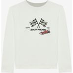 Skechers B Graphic Tee Long Sleeve T-Shirt Büyük Erkek Çocuk Beyaz Tshirt SK242065-102 - 5 - 6 Yaş