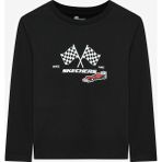 Skechers B Graphic Tee Long Sleeve T-Shirt Büyük Erkek Çocuk Siyah Tshirt SK242065-001 - 5 - 6 Yaş