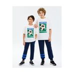 SKECHERS B Graphic Tee Oversize T-Shirt Büyük Erkek Çocuk Beyaz SK2610079-3855