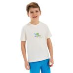 SKECHERS B Graphic Tee T-Shirt Erkek Çocuk Gs Offwhite Tshirt, Offwhite, 11-12