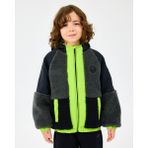 Skechers B Outdoor Fleece Full Zip Sherpa Büyük Erkek Çocuk Siyah Mont SK2520045-1602 - 11 - 12 Yaş