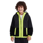 Skechers B Outdoor Fleece Full Zip Sherpa Erkek Çocuk Gs Siyah Mont