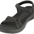 Skechers Bayan Go Walk Flex Sandalet Sublime, Siyah/Siyah, 42 EU