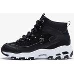 Skechers D'lites-Comft Times Memory Foam Leather Womens Sneaker Hafızalı Taban Hakiki Deri Bilekli Kadın Günlük Spor Ayakkabı Siyah