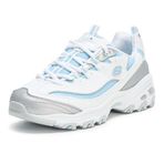 Skechers D'Lites Kromatik Beyaz Gümüş Açık Mavi Kadın Spor Ayakkabı