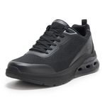 Skechers Erkek Bobs Glide Step Arc Waves 2.0-Class Rank Sneaker, Siyah/Siyah, 41.5 EU
