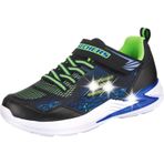 Skechers Erkek Çocuk Erupters Iii-Derlo Spor Ayakkabı, Siyah Örgü Sentetik Mavi Limon Trim, 12 UK