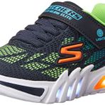 Skechers Erkek Çocuk Flex-Glow Elite Vorlo Spor Ayakkabı, Lacivert Sentetik Çoklu Kesim, 10.5 UK