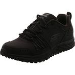 Skechers Erkek Escape Planı spor ayakkabı,Black Black Leather Mesh Trim Bbk,41 EU