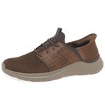 Skechers Erkek Garner Newick Eller Serbest Kayma, Kahverengi, 43 EU