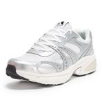 Skechers Erkek Shadow-Stellar 90 Sneaker, Gümüş, 43 EU