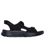 Skechers Go Walk Flex Easy Entry erkek spor sandaleti, Siyah ve Misket Limonu Kumaşı, 47 EU