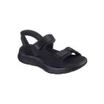 Skechers Go Walk Flex erkek sandaleti, Siyah Misket Limonu Yeşili, 41 EU