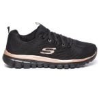 Skechers Graceful Get Connected 12615-BKRG Siyah Kadın Ayakkabı