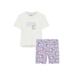 Skechers Graphic Tee G Short Sleeve Kız Çocuk Gs Kırık Beyaz Takım