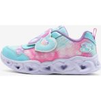 Skechers Heart Lights-Lovin Reflection Küçük Kız Çocuk Turkuaz/lavanta Işıklı Spor Ayakkabı 302693N Tqlv - Turkuaz - Lavanta